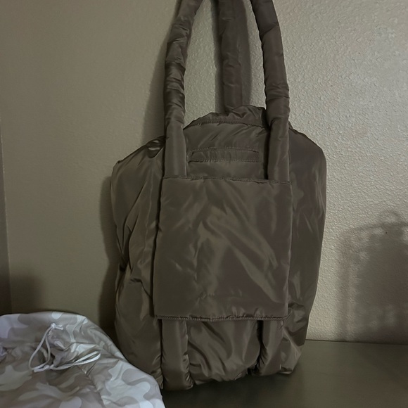 Dagne Dover Kal Puff Drawstring Tote in Brown NWOT - Picture 4 of 5